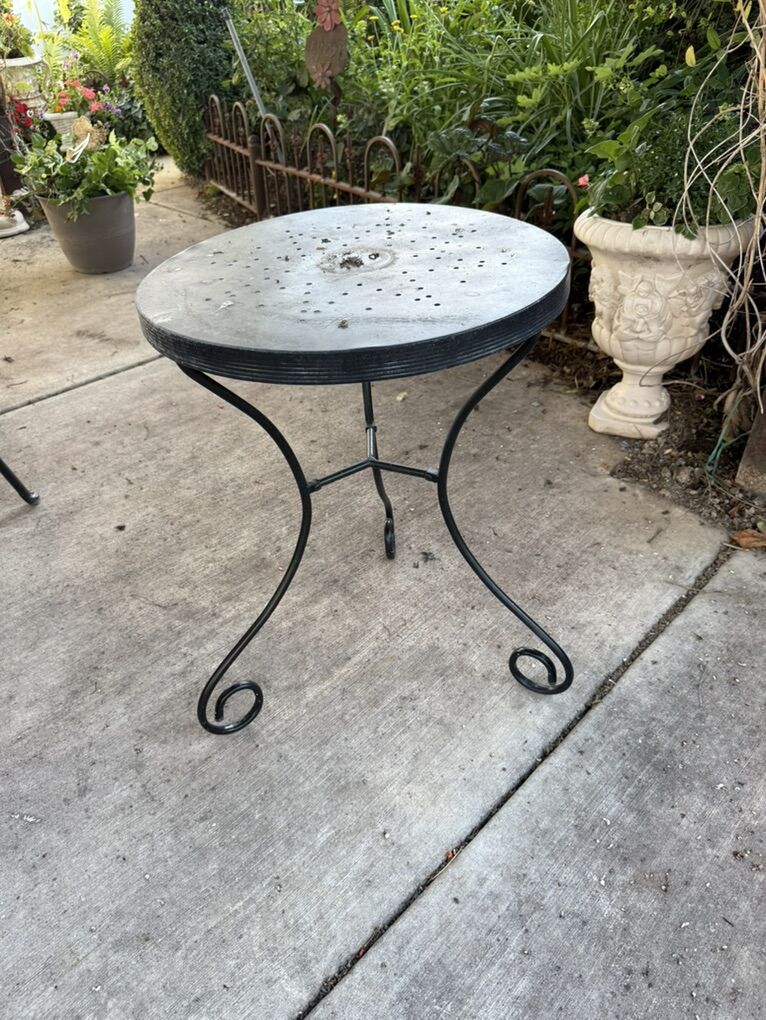 Small Bistro Metal Table Only