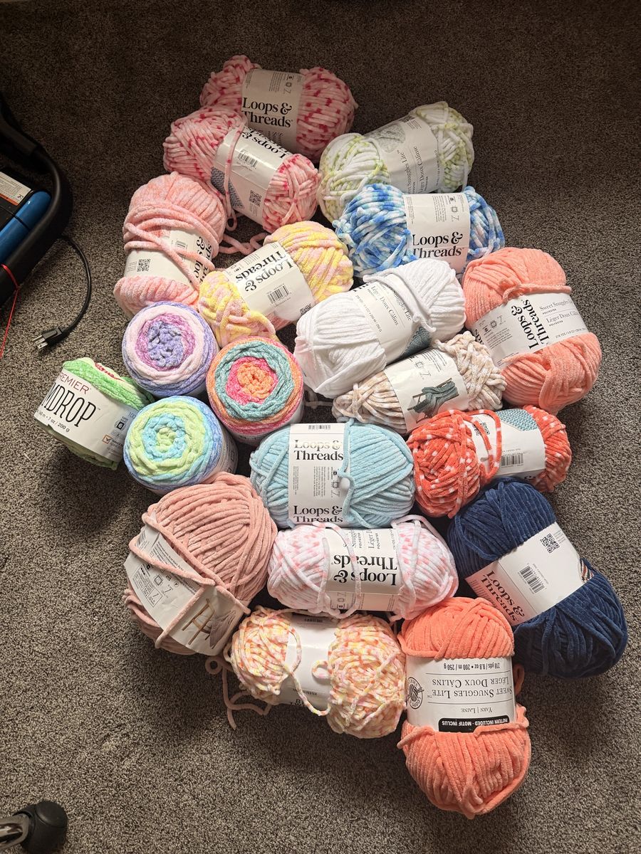 20 Brand New Skeins Of Yarn