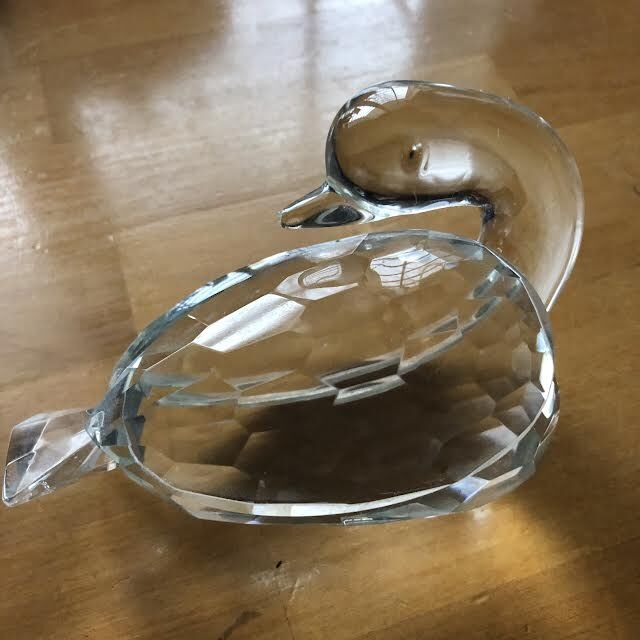 SHANNON CRYSTAL Ireland Duck Paperweight Figurine