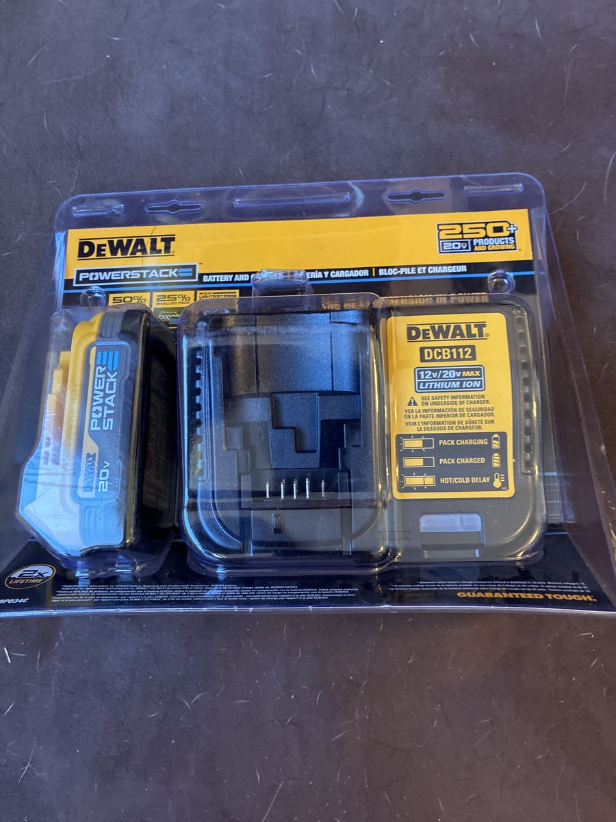 DEWALT POWERSTACK 20V MAX Lithium Ion Battery & DCB112 Charger Kit - New in Package