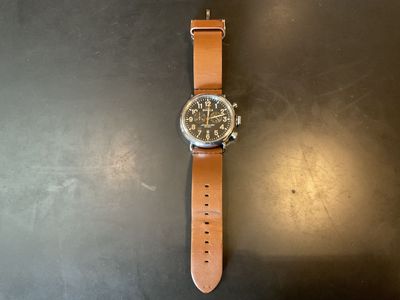 Shinola Runwell Chronograph Watch Stainless Steel 47 mm with extra strap