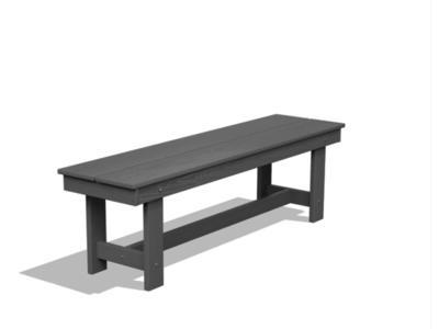 GRANGE HDPE Outdoor Dining Bench Gray