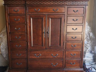 Large chest of drawers with center cabinet