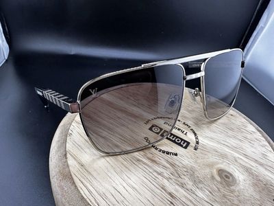 Louis Vuitton Attitude Sunglasses Z0259U Silver Frame Grey Smoke Lenses *EXTREMELY RARE*