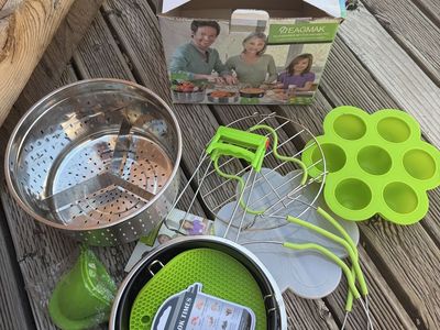 EAGMAK Instant Pot Accessories Set - Steamer Basket, Rack, Silicone Mold & More