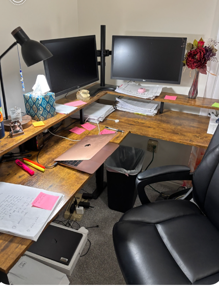 $120 AODK Electric L-shaped standing DESK