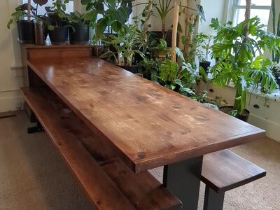 Vintage Park City Ski Lodge Table & Benches