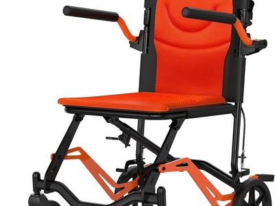 Folding Transport Wheelchair for Adults & Seniors, 220 LBS Capacity