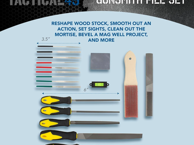 Tactical45 Gunsmith File Set with Roll-Up Storage Pouch