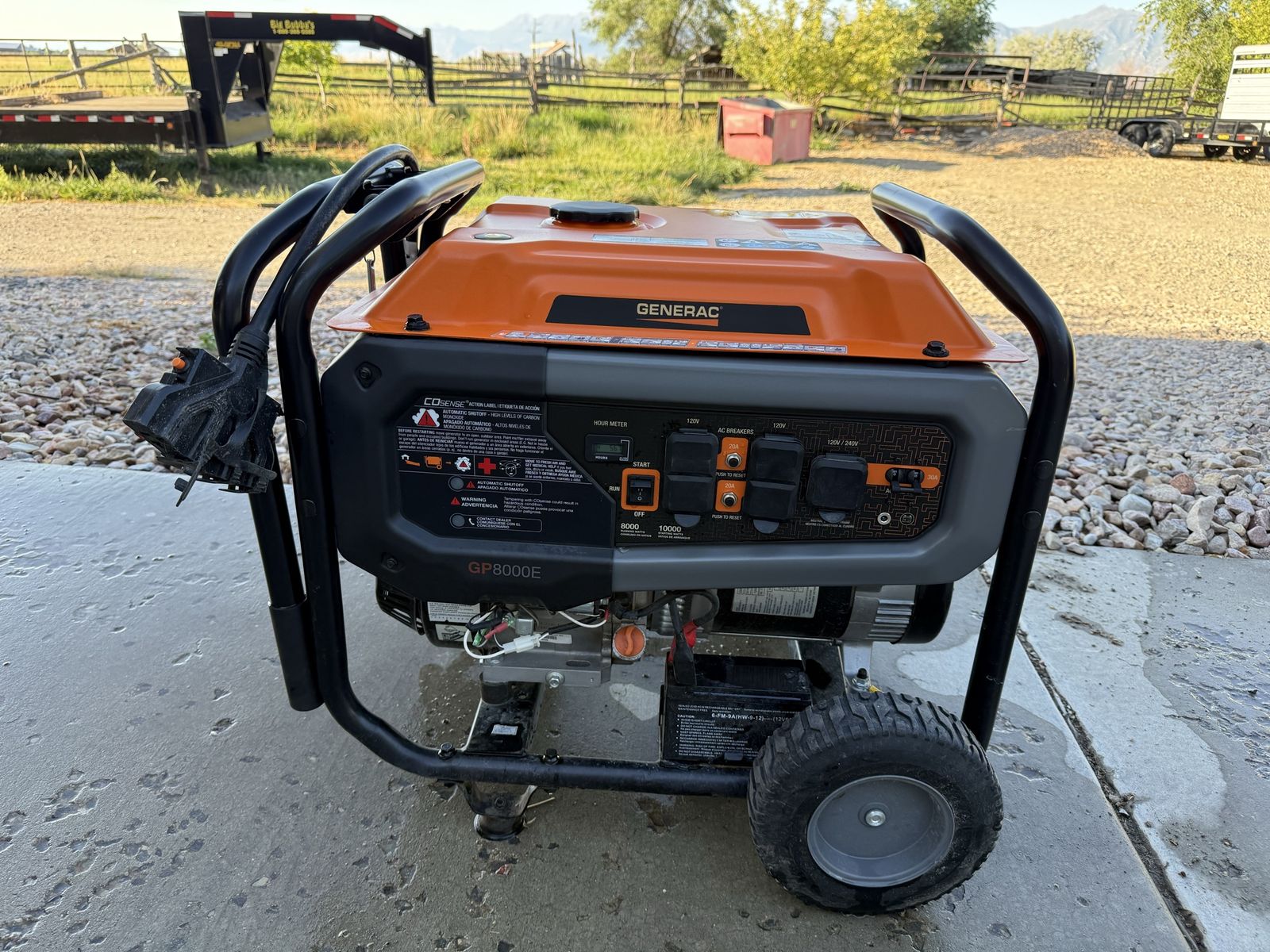Generac GP8000E electric start generator