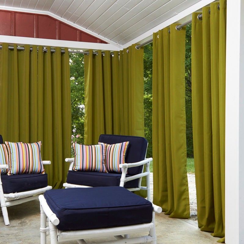 LIKE NEW 4 outdoor curtain panels.  $25