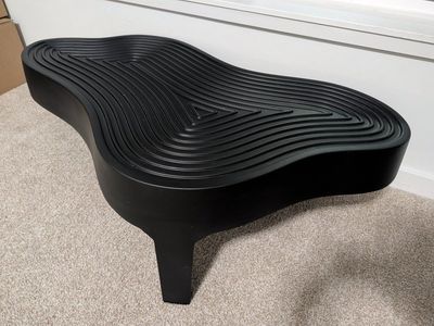 Ivy Bronx 47" Fiberglass Cloud Coffee Table - Matte Black