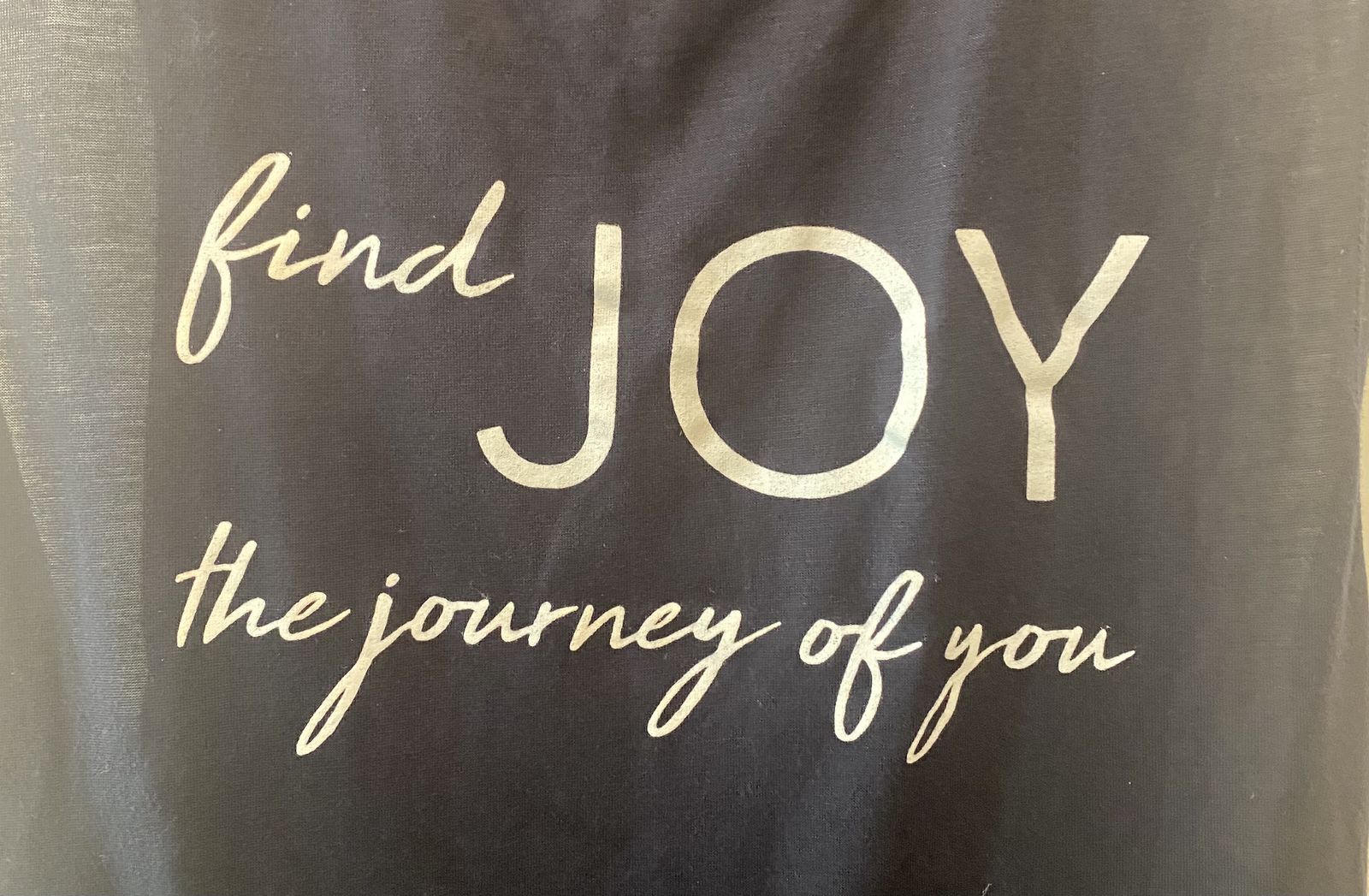 NEW! Women's Navy Blue Graphic Tank/Sleeveless Top Size XL - Find JOY The Journey Of You - C PIX