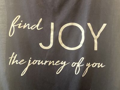 NEW! Women's Navy Blue Graphic Tank/Sleeveless Top Size XL - Find JOY The Journey Of You - C PIX