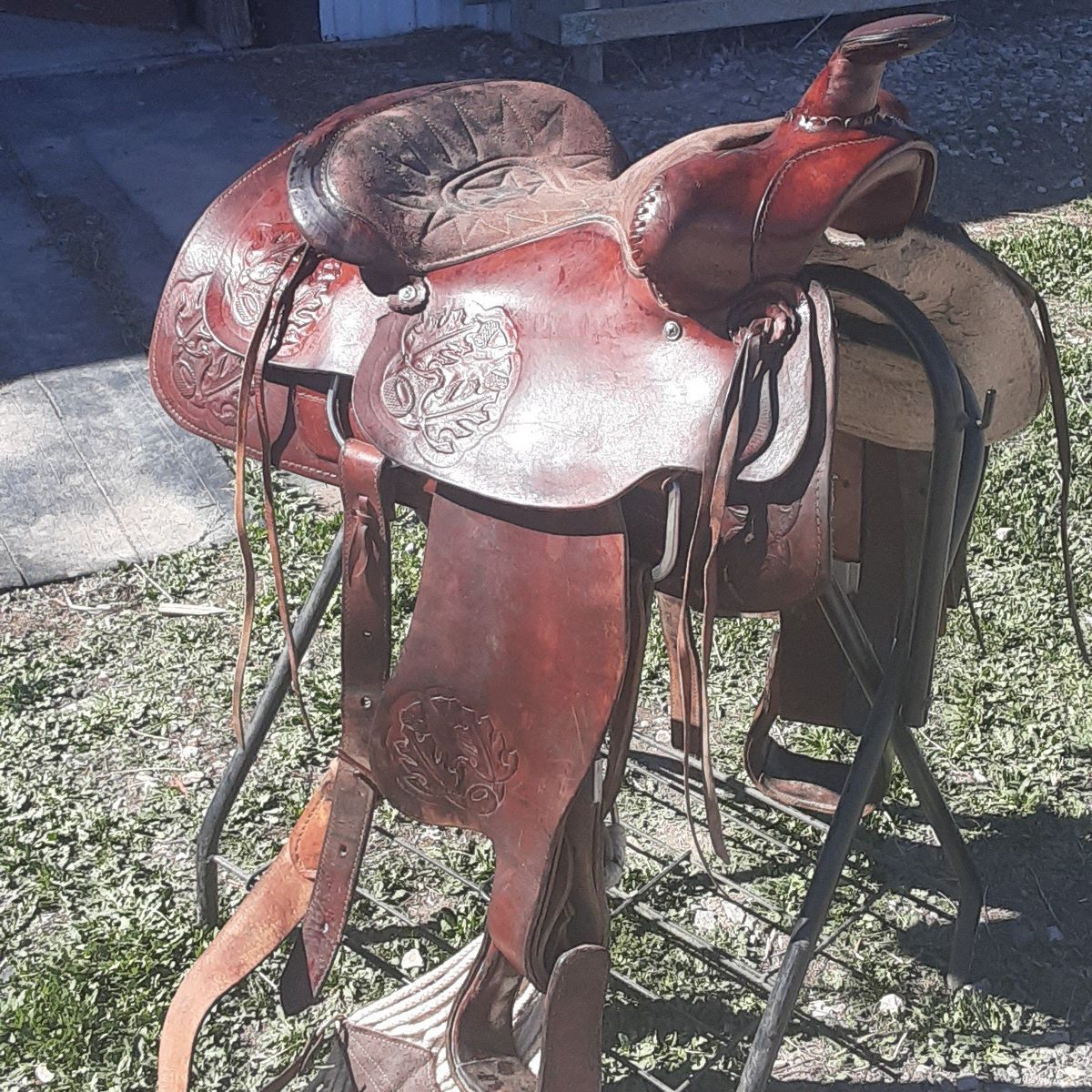 All American 15 in Roping Saddle