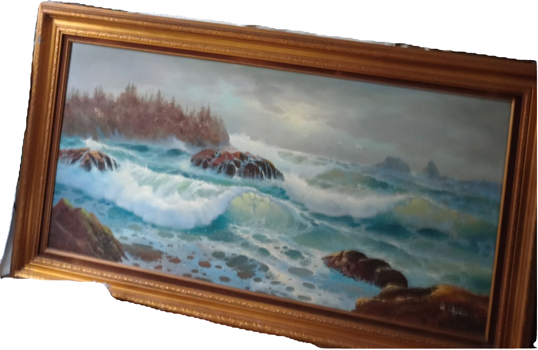 Beautiful Seascape painting by R Wagner