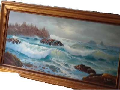 Beautiful Seascape painting by R Wagner