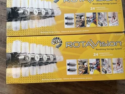 ROTAVision 24-Compartment Revolving Storage System, 2 Pack, New in Box