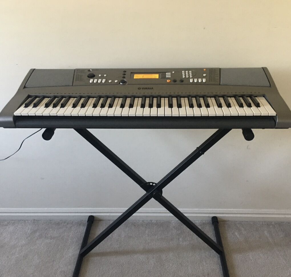 Yamaha Touch Sensitive Piano, Adapter & Stand