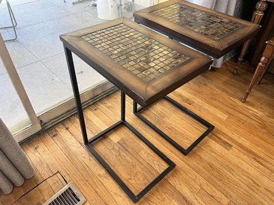 Modern C-Style Nightstands / End Tables – Pair – $60
