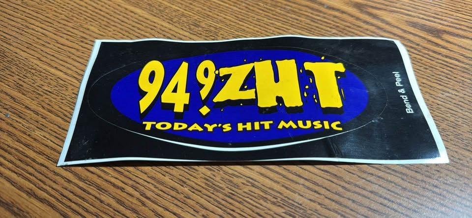 94.9 KZHT Today’s Hit Music bumper sticker decal