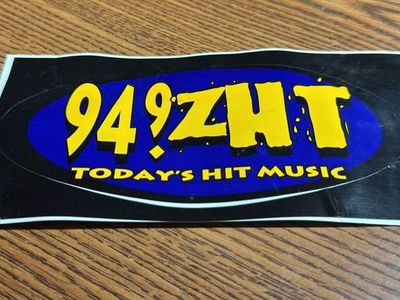 94.9 KZHT Today’s Hit Music bumper sticker decal