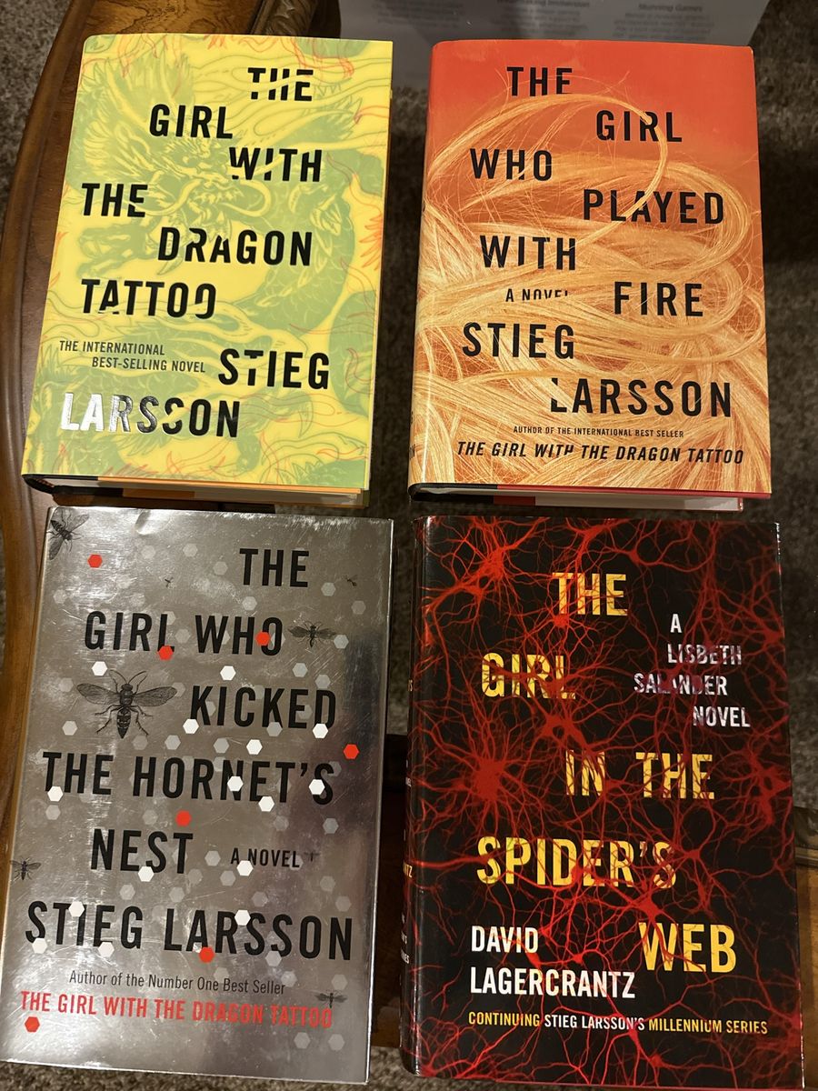Millennium Series Hardcover Book Lot of 4 Stieg Larsson David Lagercrantz