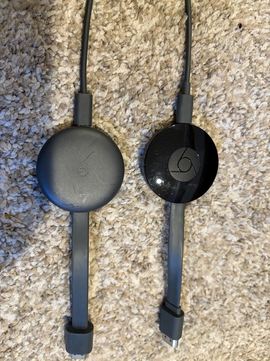 Google Chromecast 2nd & 3rd Gen Media Streaming Devices - Used, Black & Gray