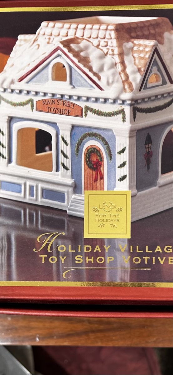 Lenox Holiday Village Toy Shop Votive Porcelain Christmas Decor
