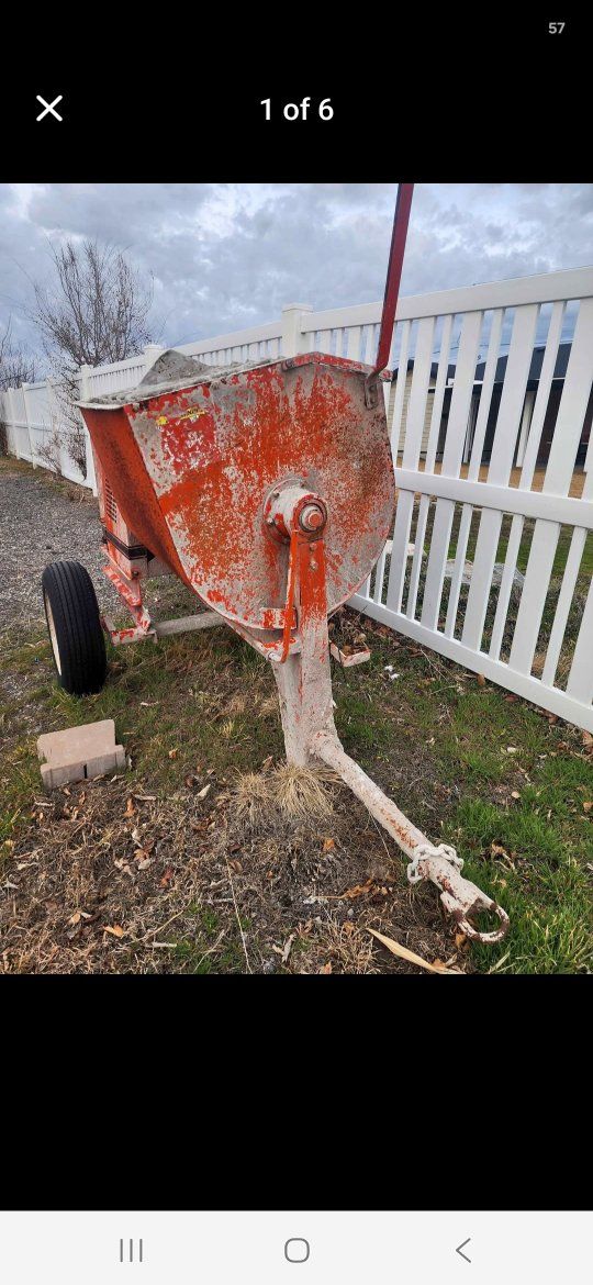 Crown Electric Cement Mixer - Portable Concrete Mixer with Electric Motor