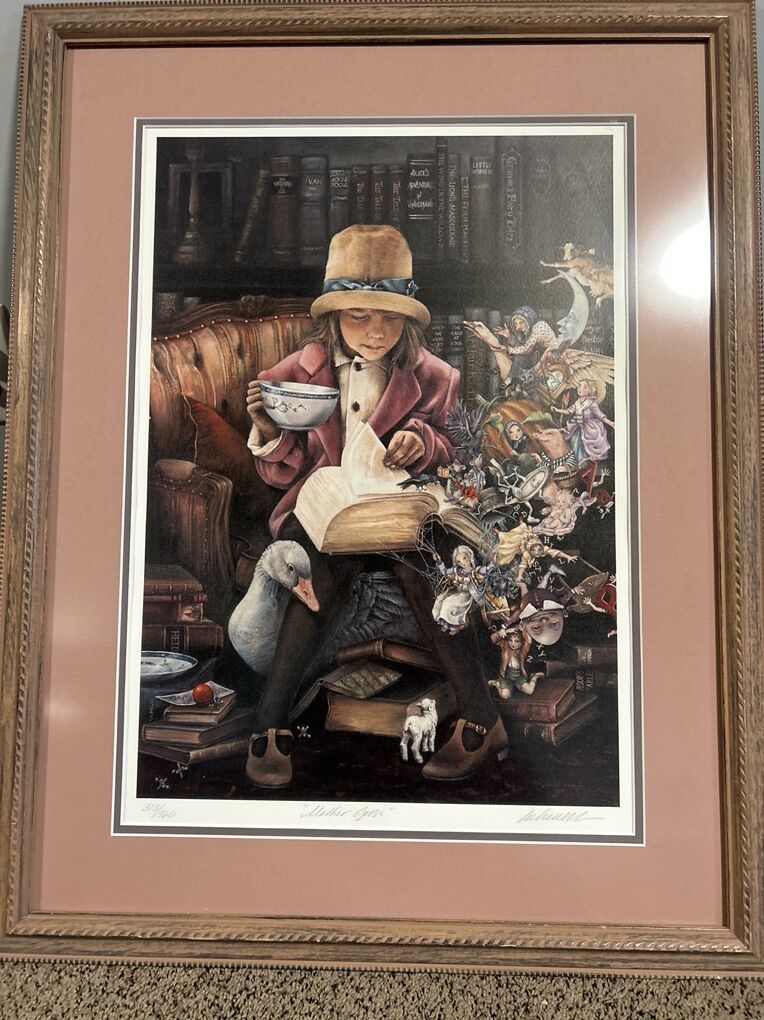 Rare Signed Mother Goose Painting