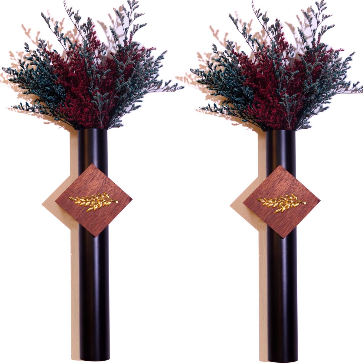 Meinvcisi Steel Tubes Hanging Planters Vases for Dried Flowers and Faux Greenery Plants, Rustic Farmhouse Decor Boho Minimalist 