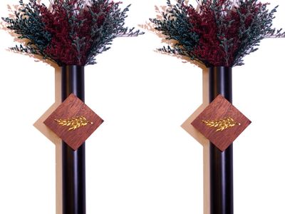 Meinvcisi Steel Tubes Hanging Planters Vases for Dried Flowers and Faux Greenery Plants, Rustic Farmhouse Decor Boho Minimalist
