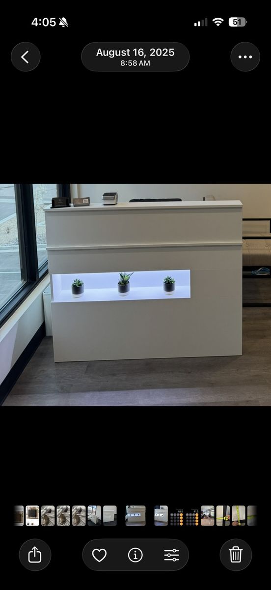 Modern White Reception Desk / Front Counter