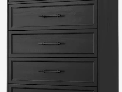 Black Dresser for Bedroom - 6 Drawer