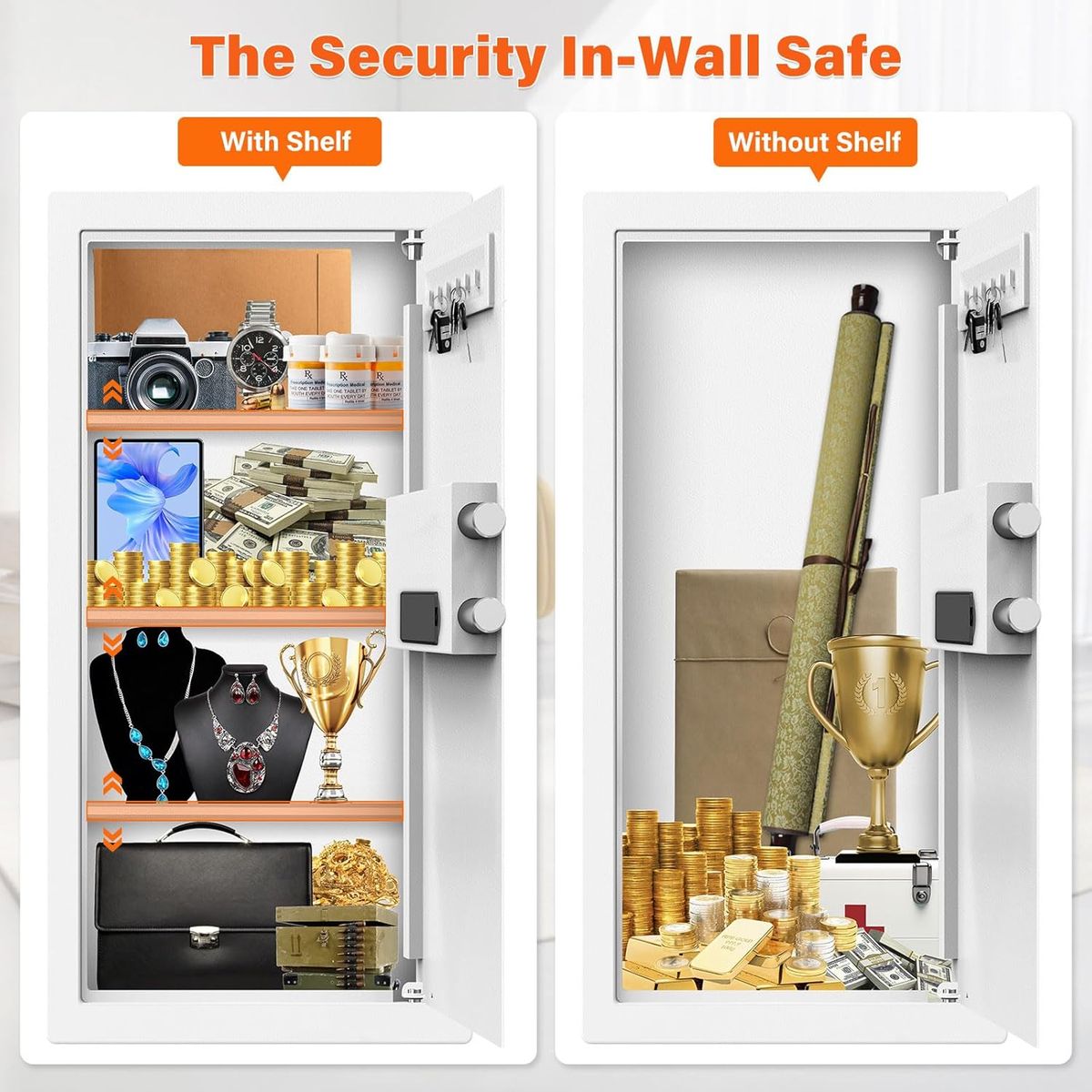 Nebakne Fireproof Studs Wall Safe