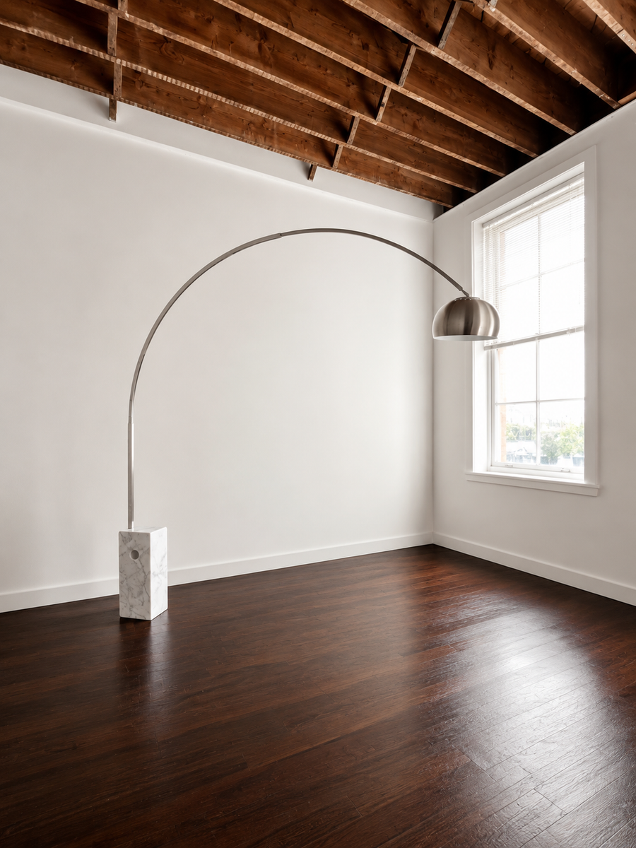Arco Floor Lamp with Marble Base