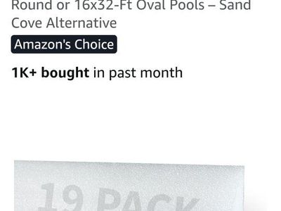NEW IN BOX Blue Wave Peel and Stick Pool Cove for Above Ground Pools - 19-Pack, 77-Ft HDPE - Sand Cove Alternative