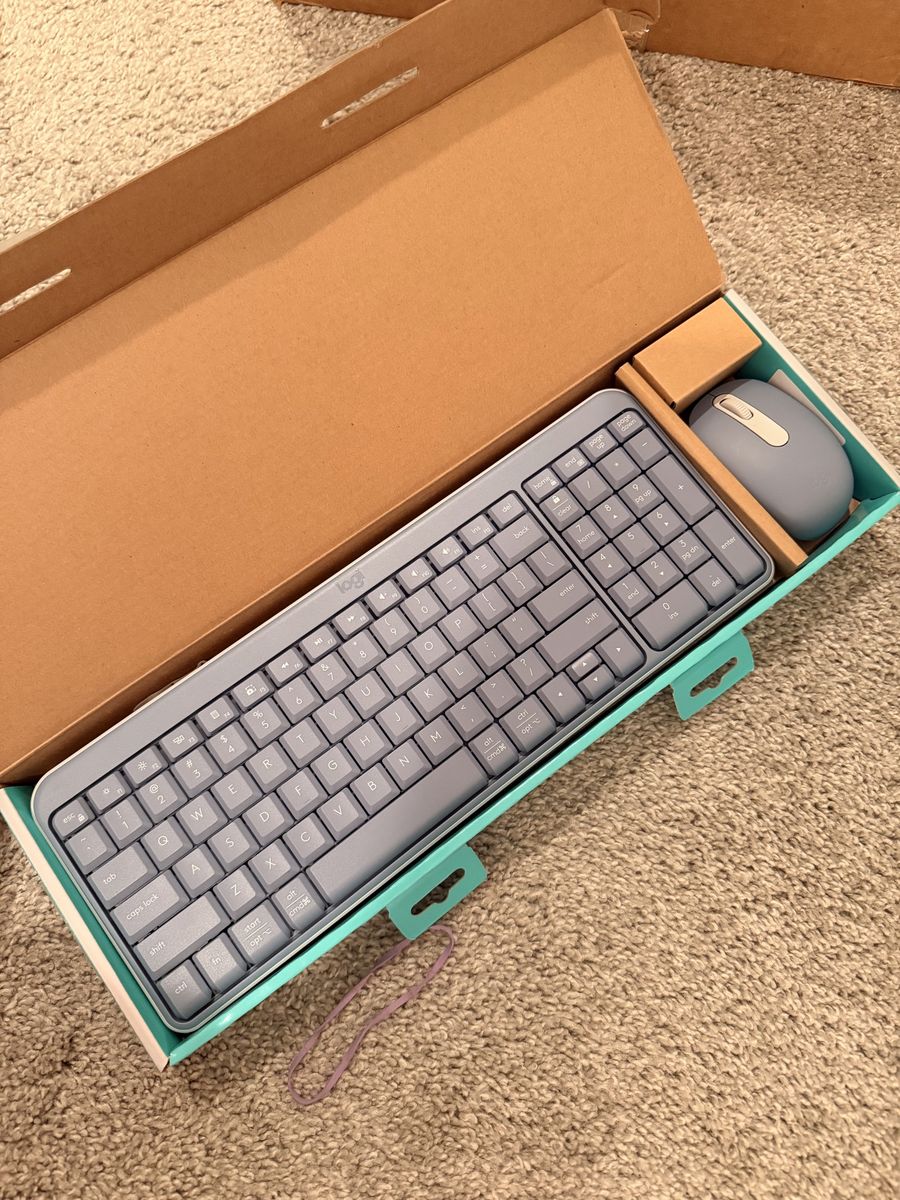 Logitech Bluetooth Compact Combo Keyboard & Mouse Set - Wireless & Ergonomic Design