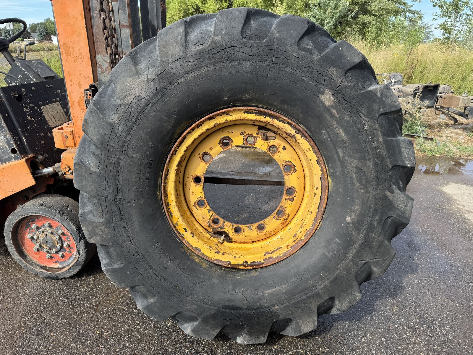 16.00 X 24 loader tires and rims