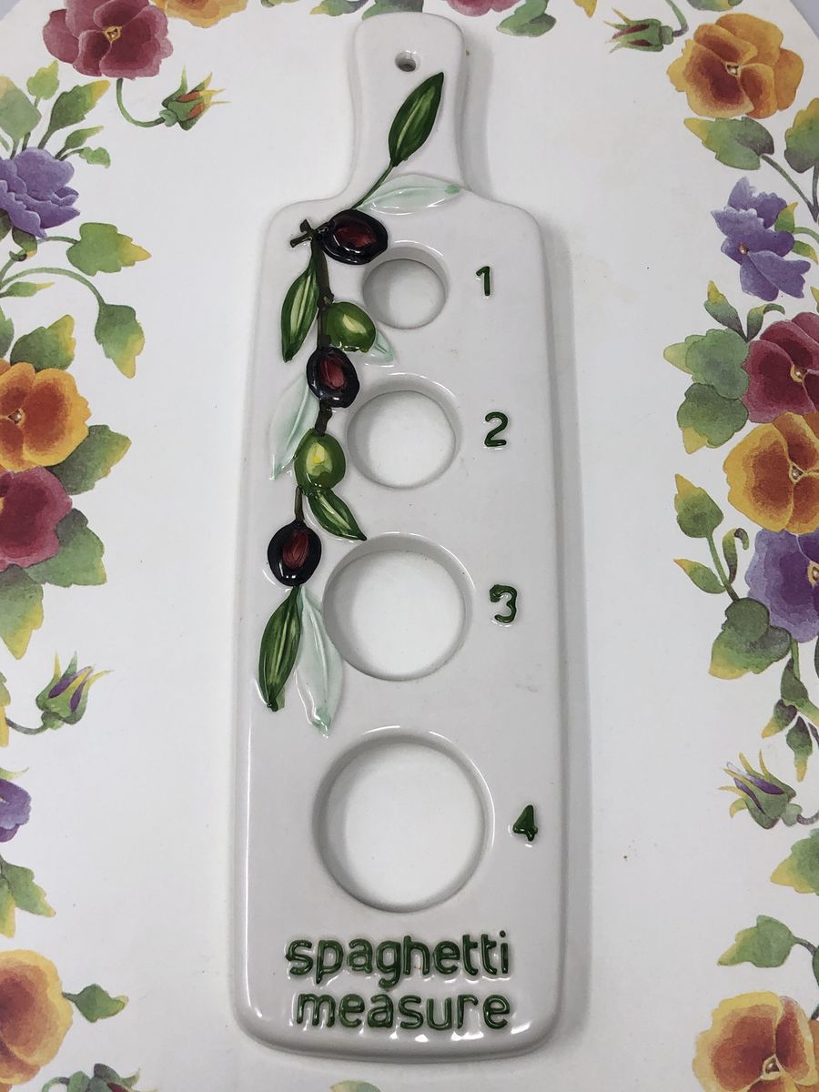 Hand-Painted Italian Ceramic Spaghetti Measurer