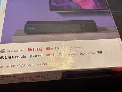 Sony BDP-S6700 Blu-ray Disc/DVD Player with Wi-Fi, 4K Upscale & Bluetooth