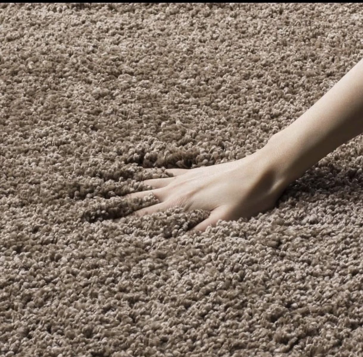 New. 5x8 Luxurious Shag Area Rug - Soft & Plush, Mocha/Tan, Living Room/Bedroom Comfort