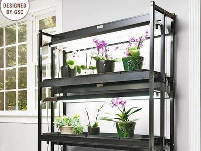 Gardener's Supply Company LED SunLite High Intensity 3-Tier Grow Light Garden with Casters