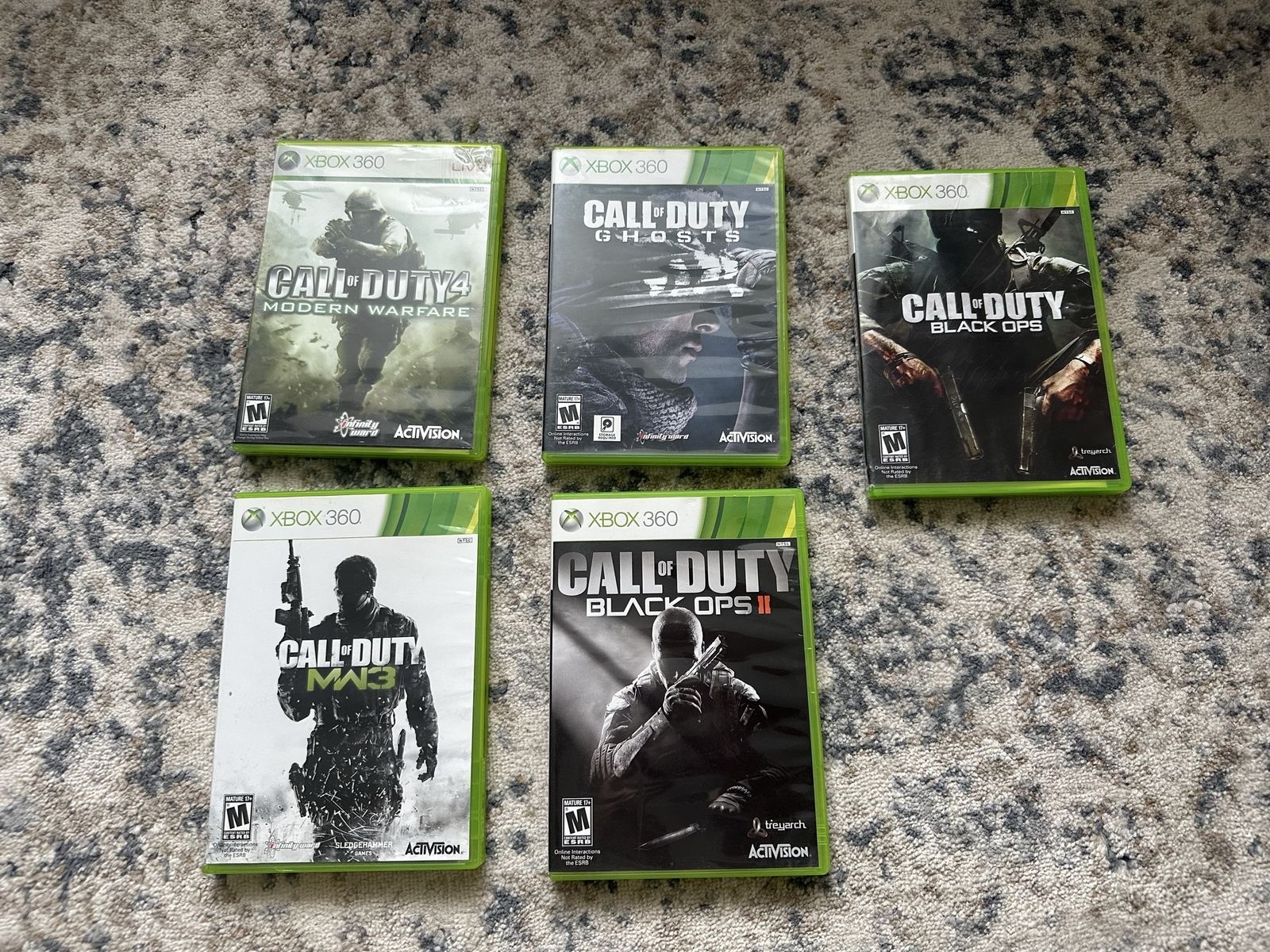 Xbox 360 Call of Duty Games - COD4, MW3, Black Ops