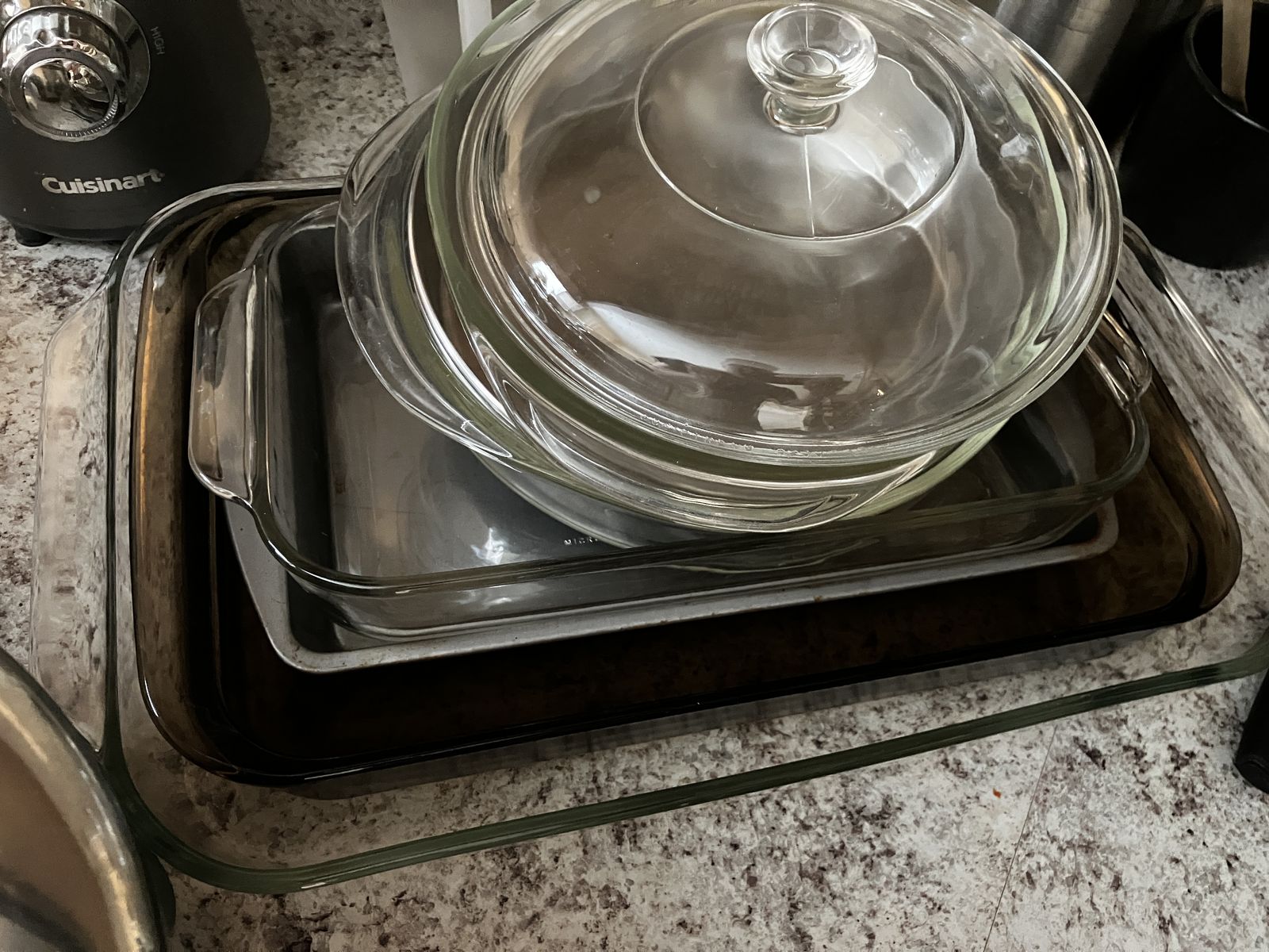 Various kitchen pots, pan and trays
