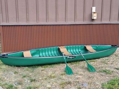 Pelican Explorer Canoe - Green, Includes 2 Carlisle Paddles