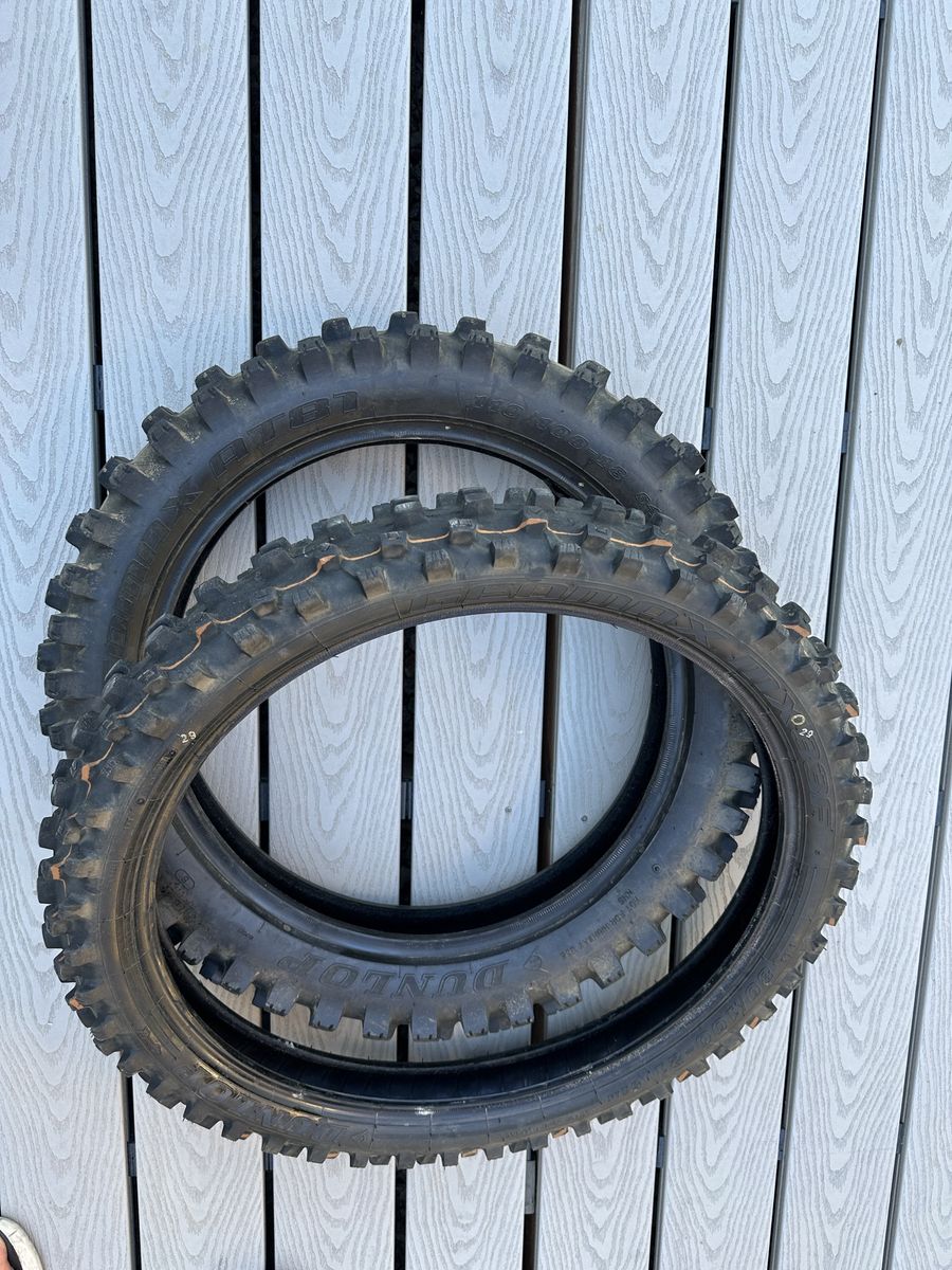 OEM Dunlop dirtbike tires 21 & 18