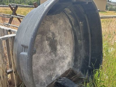 Large Black Plastic Water Trough - Livestock, Garden, or Storage