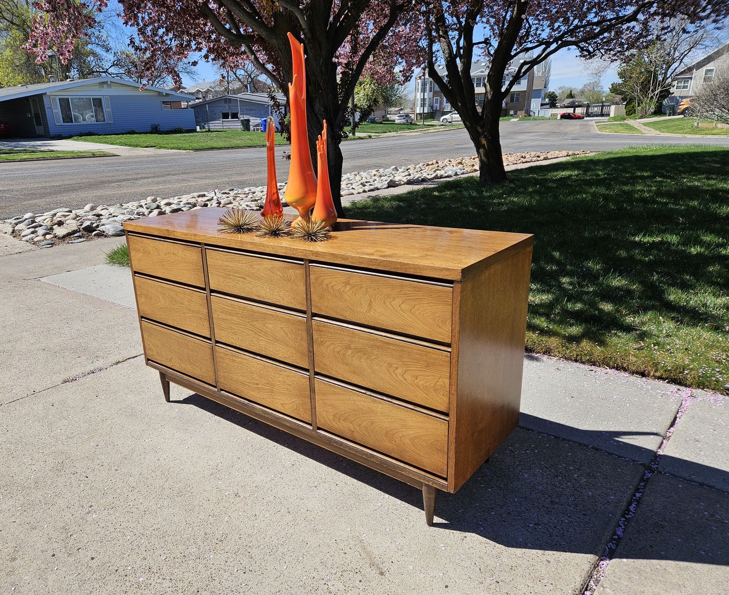 *FREE DELIVERY* Vintage Walnut Dresser Credenza Mid Century Modern